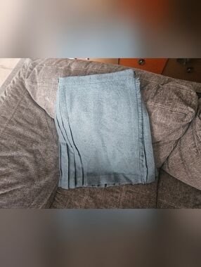 Vintage Baby Blue Wool Buckle Top Skirt